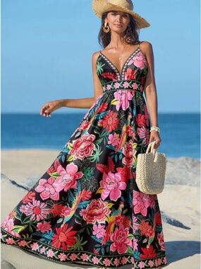 Cupshe - True Blossom Floral Maxi Dress - NWT, Size XL